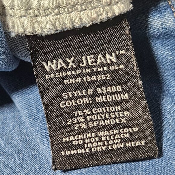 Wax Butt I Love You Jeans Womens Size 5 Low Rise Medium Wash Denim Pants Juniors - Picture 6 of 6